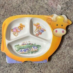 Vintage Cow Plate
